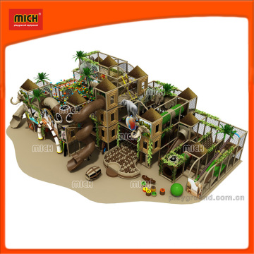 Пластмассовая крытая новейшая детская игровая площадка для детей в джунглях